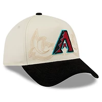 Men's New Era Stone Arizona Diamondbacks Western Stitch 9FORTY A-Frame Adjustable Hat