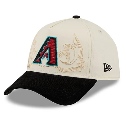 Casquette ajustable New Era Stone Arizona Diamondbacks 9FORTY à coutures western pour homme