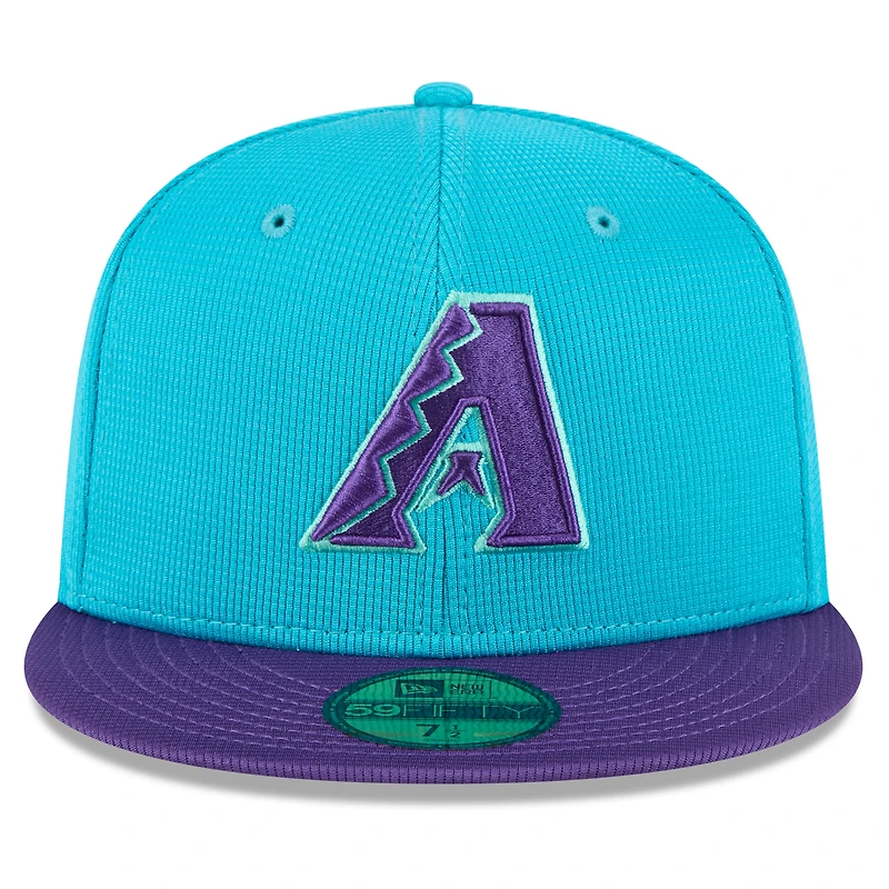 Casquette ajustée 59FIFTY City Connect 2025 des Diamondbacks de l'Arizona pour homme, bleu sarcelle/violet, New Era