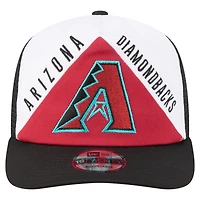 Men's New Era White/Black Arizona Diamondbacks Retro Cut 19TWENTY Adjustable Trucker Hat