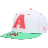 Casquette ajustée New Era Arizona Diamondbacks Inaugural Season Watermelon Lolli 59FIFTY pour homme, blanc/vert