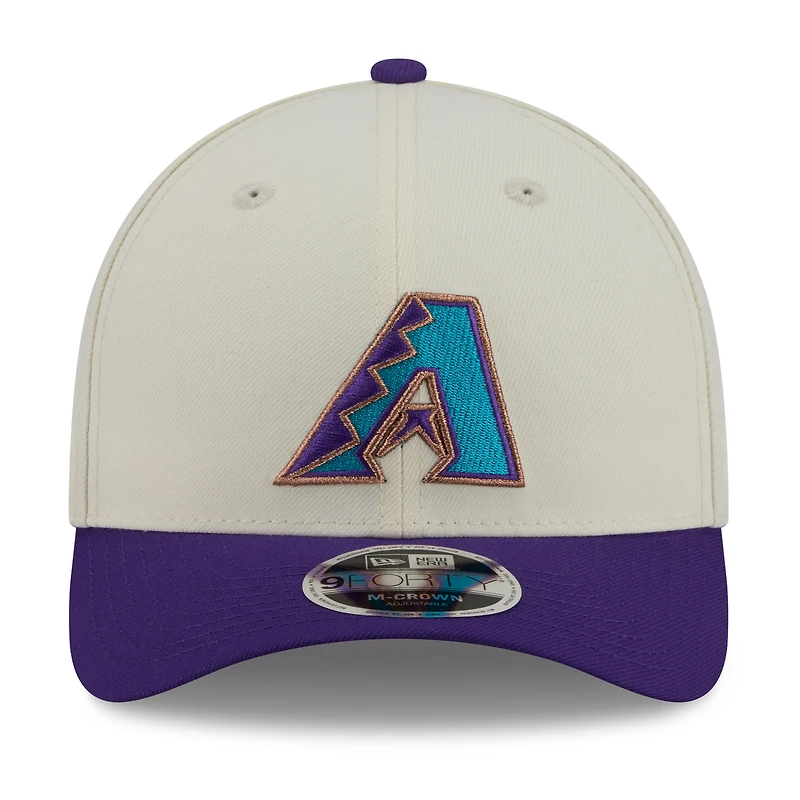 Men's New Era White/Purple Arizona Diamondbacks 2026 Baseball Hall of Fame 9FORTY M-Crown Adjustable Hat