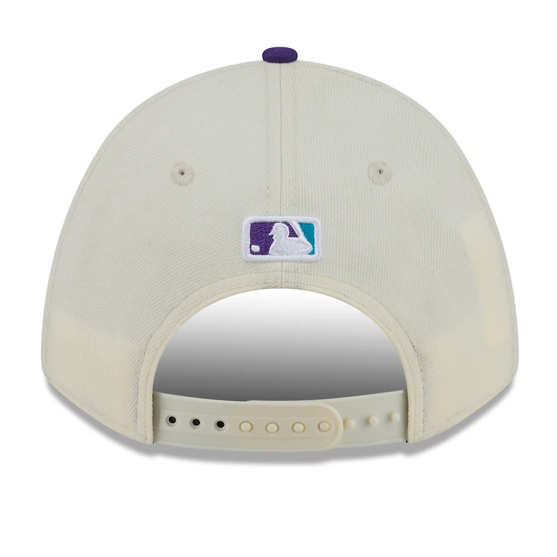 Casquette ajustable New Era blanche et violette Arizona Diamondbacks 2026, Temple de la renommée du baseball, modèle 9FORTY M-Crown