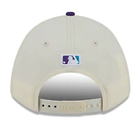 Casquette ajustable New Era blanche et violette Arizona Diamondbacks 2026, Temple de la renommée du baseball, modèle 9FORTY M-Crown