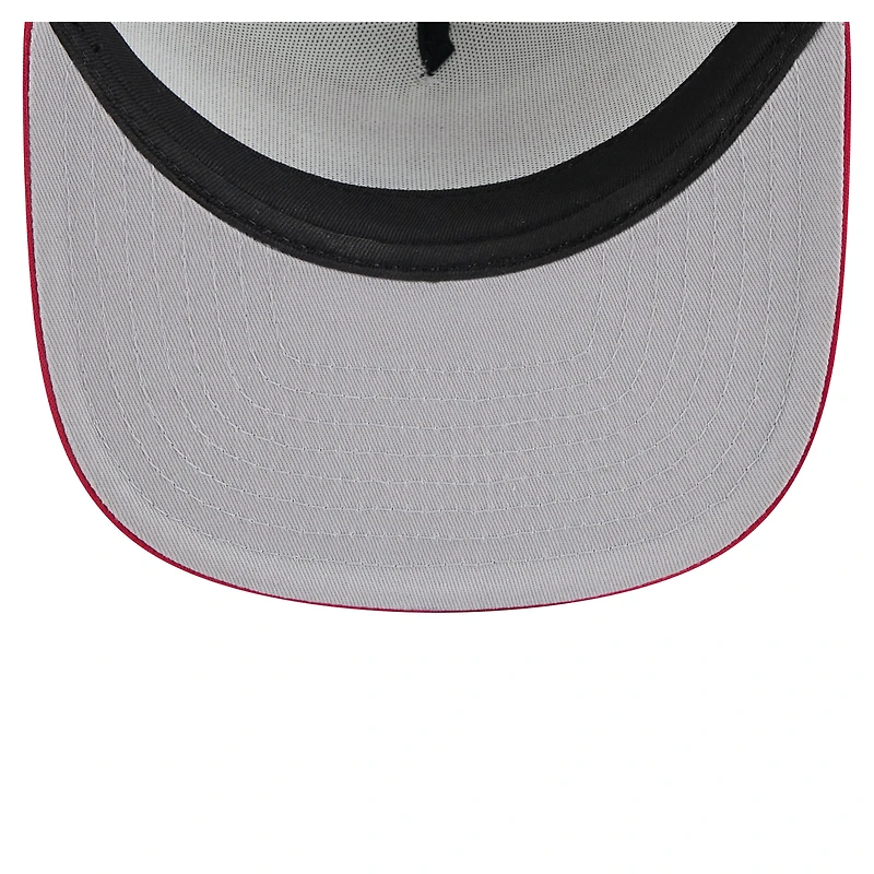 Men's New Era White/Red Arizona Diamondbacks Retro Script Trucker 9FIFTY Snapback Hat