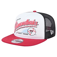 Casquette snapback New Era 9FIFTY blanche/rouge pour homme, style rétro, des Diamondbacks de l'Arizona