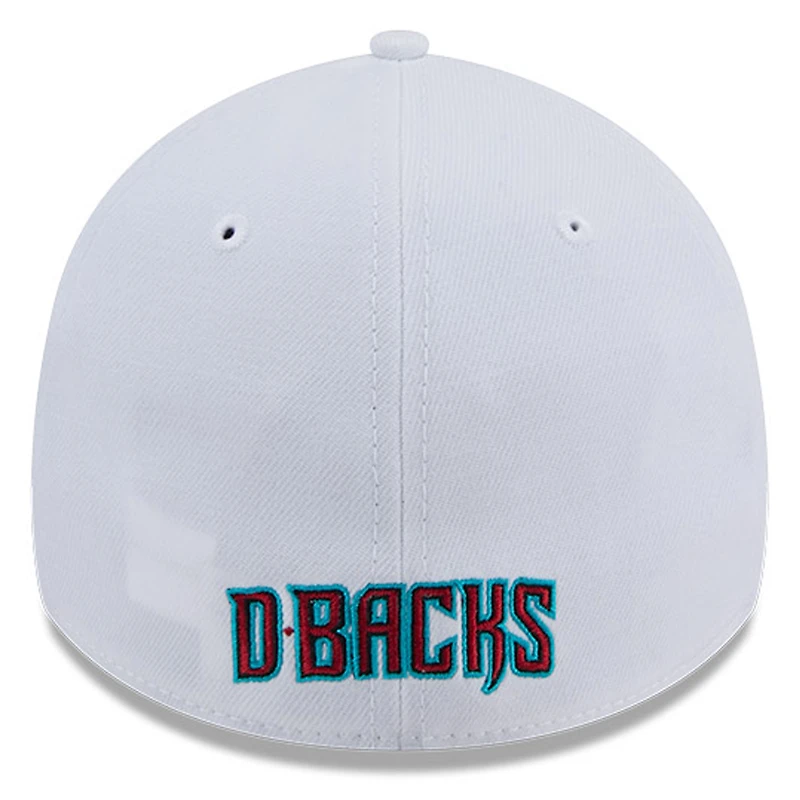Casquette 39THIRTY Flex blanche des Arizona Diamondbacks de New Era pour homme