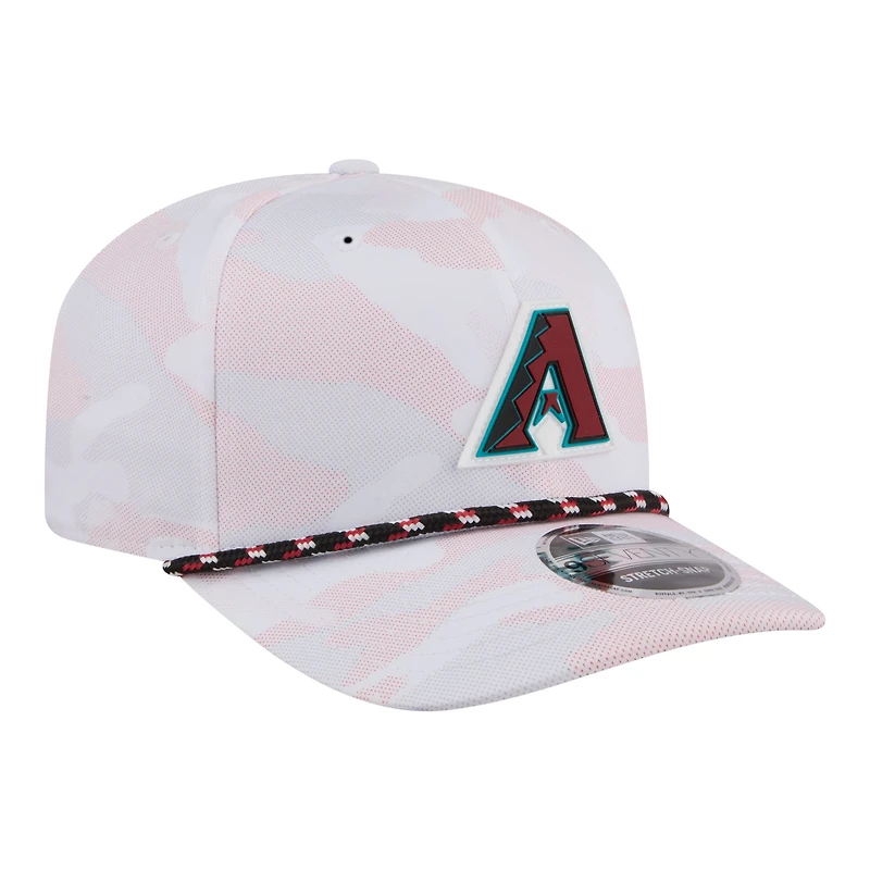 Casquette ajustable New Era Arizona Diamondbacks Camo Rope 9SEVENTY blanche pour homme