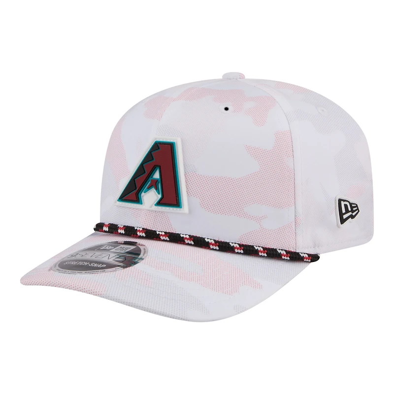 Men's New Era White Arizona Diamondbacks Camo Rope 9SEVENTY Adjustable Hat
