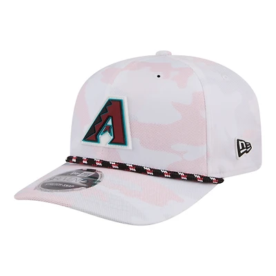 Men's New Era  White Arizona Diamondbacks Camo Rope 9SEVENTY Adjustable Hat