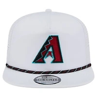 Men's New Era White Arizona Diamondbacks Perforated Golfer Snapback Hat