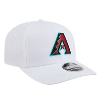 Casquette ajustable New Era 9SEVENTY Performance blanche des Diamondbacks de l'Arizona pour homme