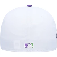 Casquette ajustée 59FIFTY avec écusson latéral Arizona Diamondbacks New Era pour homme, blanche