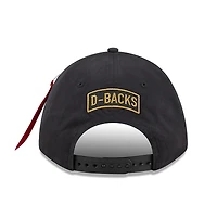 Casquette ajustable A-Frame 9FORTY noire des Diamondbacks de l'Arizona pour homme New Era x Alpha Industries