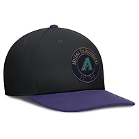 Casquette Nike noire/violette à visière snapback Cooperstown Collection Pro Dri-FIT des Diamondbacks de l'Arizona pour homme