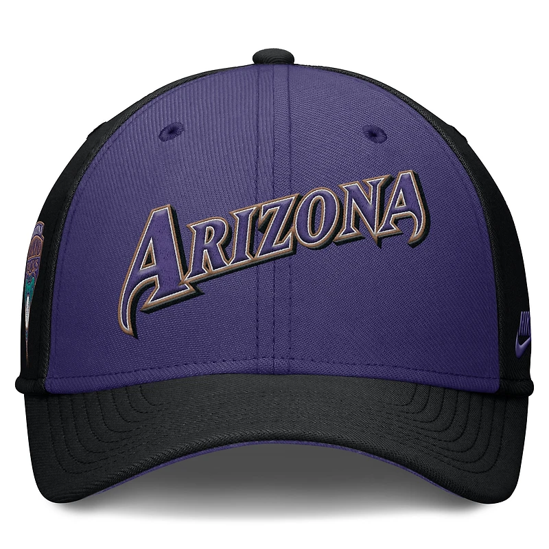 Men's Nike Black/Purple Arizona Diamondbacks Rise Swoosh Performance Flex Hat