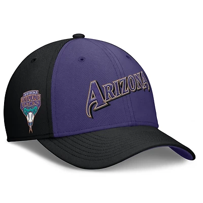 Men's Nike Black/Purple Arizona Diamondbacks Rise Swoosh Performance Flex Hat