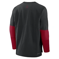 Men's Nike Black/Red Arizona Diamondbacks Authentic Collection Player Dri-FIT Lightweight Pullover