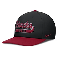 Casquette Snapback Nike Pro Performance noire/rouge pour homme des Arizona Diamondbacks