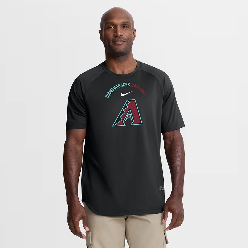 Men's Nike Black Arizona Diamondbacks Authentic Collection Batting Practice Pre-Game Raglan Dri-FIT Top