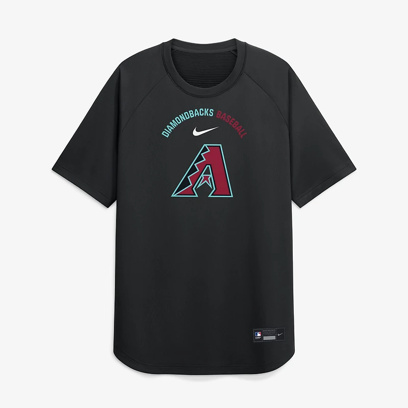 Men's Nike Black Arizona Diamondbacks Authentic Collection Batting Practice Pre-Game Raglan Dri-FIT Top