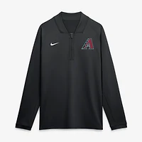 Pull-over Nike Authentic Collection Dri-FIT Raglan demi-zip pour homme, noir, Arizona Diamondbacks.