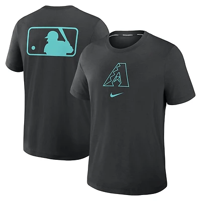 T-shirt Nike Authentic Collection Early Work Tri-Blend Dri-FIT noir pour homme Arizona Diamondbacks