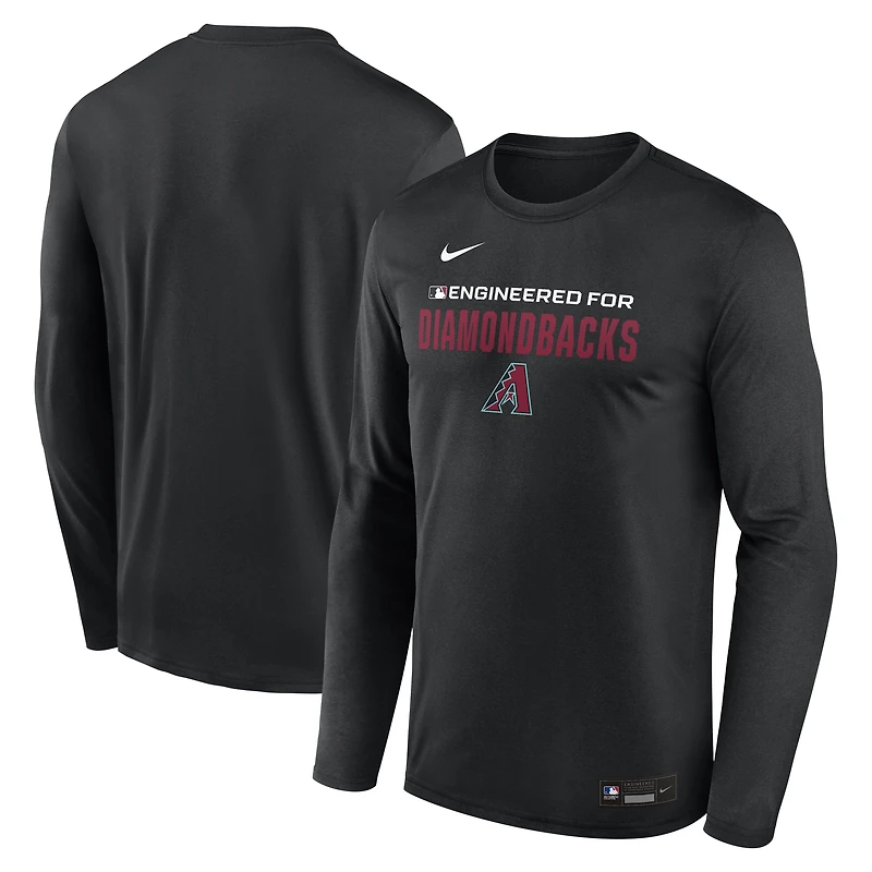 Men's Nike Black Arizona Diamondbacks Authentic Collection Legend Dri-FIT Long Sleeve T-Shirt