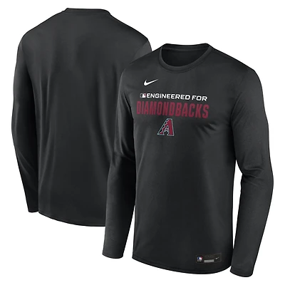 Men's Nike Black Arizona Diamondbacks Authentic Collection Legend Dri-FIT Long Sleeve T-Shirt