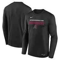 Men's Nike Black Arizona Diamondbacks Authentic Collection Legend Dri-FIT Long Sleeve T-Shirt