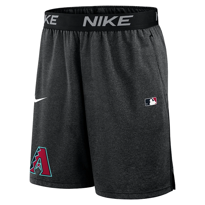 Short en tricot Nike Performance noir pour homme, collection authentique des Diamondbacks de l'Arizona