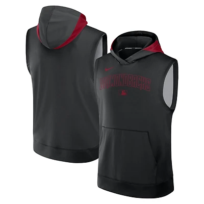 Men's Nike Black Arizona Diamondbacks Authentic Collection Performance Sleeveless Pullover Hoodie