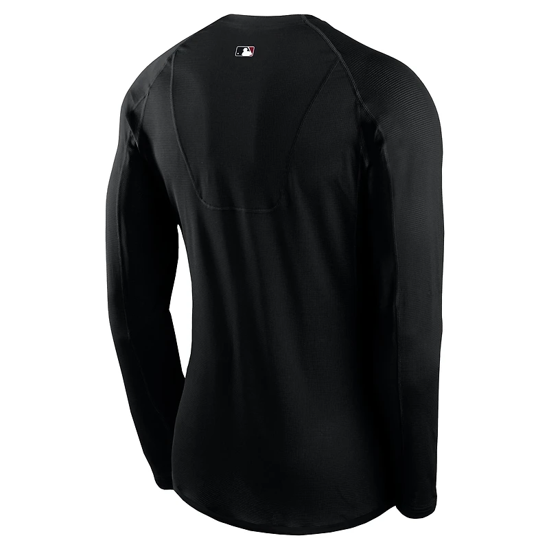 Men's Nike Black Arizona Diamondbacks Authentic Collection Raglan Long Sleeve T-Shirt