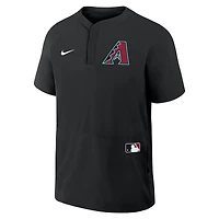 Men's Nike Black Arizona Diamondbacks Authentic Collection Raglan Short Sleeve Windshirt