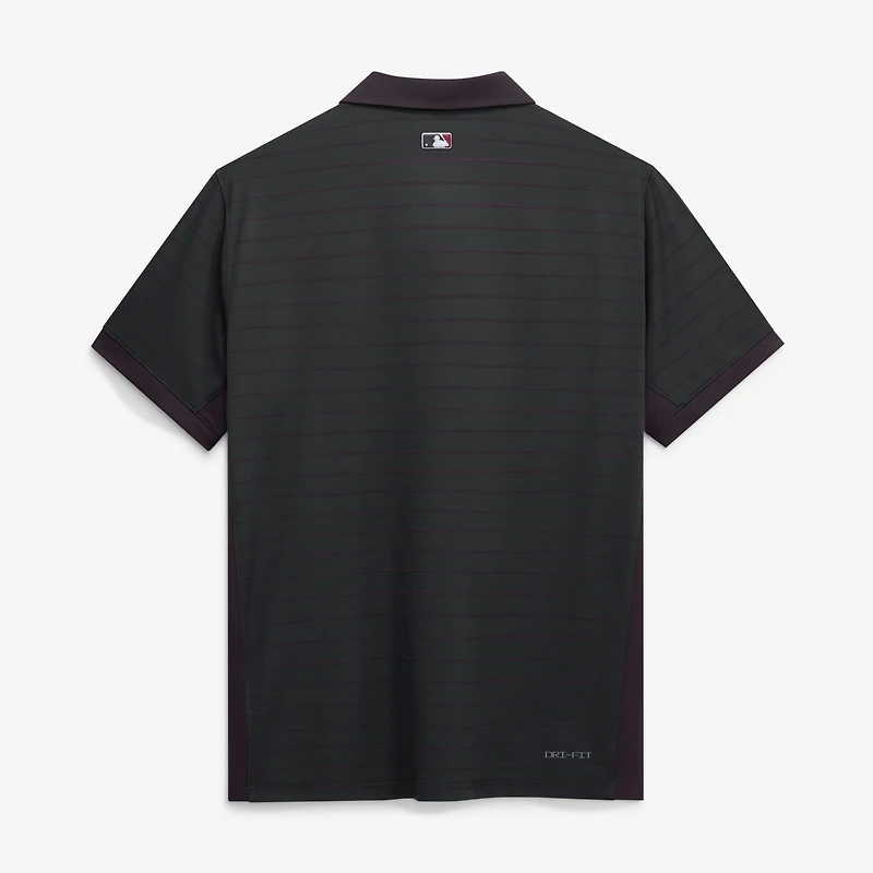 Men's Nike Black Arizona Diamondbacks Authentic Collection Striped Victory Dri-FIT Polo
