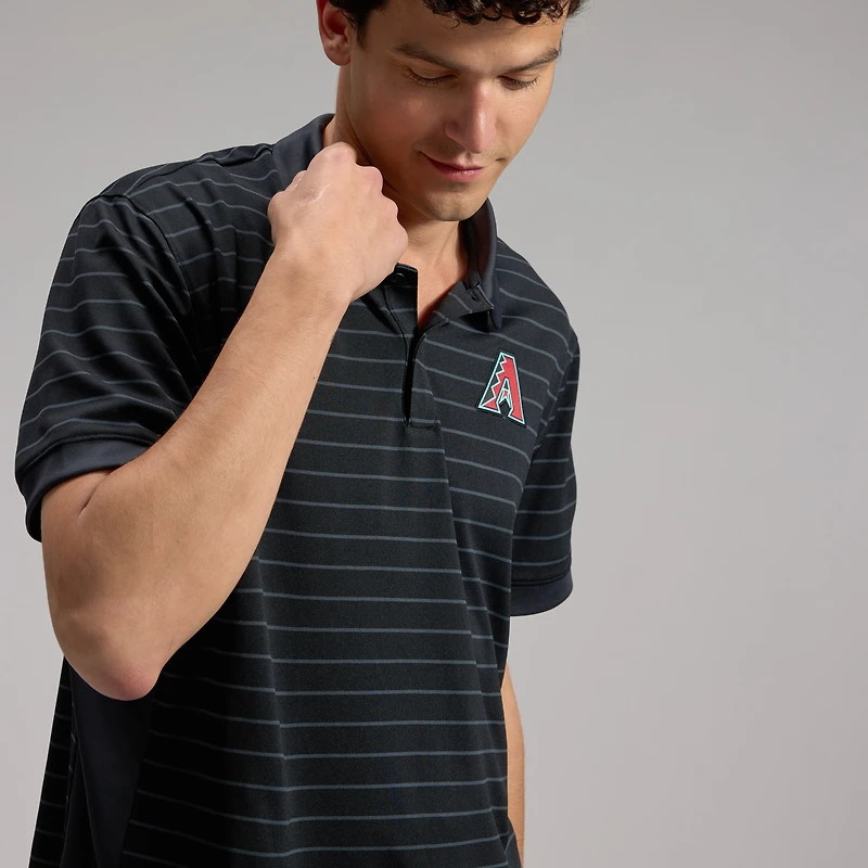 Men's Nike Black Arizona Diamondbacks Authentic Collection Striped Victory Dri-FIT Polo