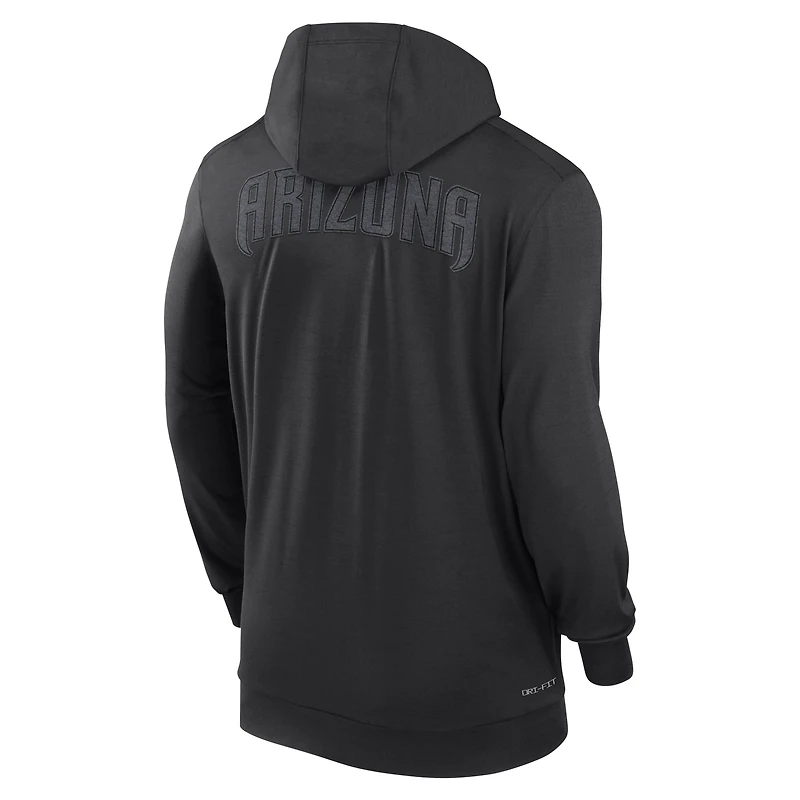 Men's Nike Black Arizona Diamondbacks Authentic Collection Travel Performance Lightweight Full-Zip Hoodie
