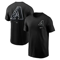 T-shirt Nike noir pour homme, motif chargement de la barre, Arizona Diamondbacks