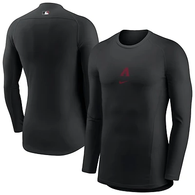 Men's Nike  Black Arizona Diamondbacks Base Layer Raglan Long Sleeve Performance T-Shirt