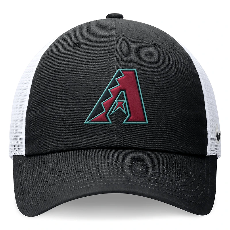 Casquette réglable Nike pour homme, noire, Arizona Diamondbacks Club Trucker