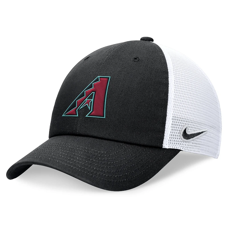Casquette réglable Nike pour homme, noire, Arizona Diamondbacks Club Trucker