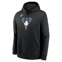 Men's Nike Black Arizona Diamondbacks Cooperstown Collection Logo Club Pullover Hoodie