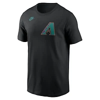Men's Nike Black Arizona Diamondbacks Cooperstown Collection Logo T-Shirt