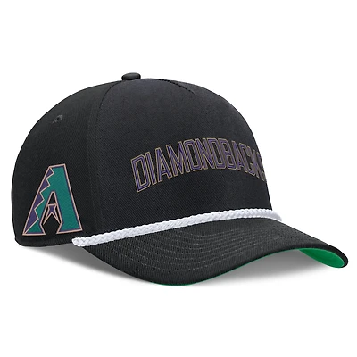 Men's Nike Black Arizona Diamondbacks Cooperstown Collection Rise Adjustable Hat