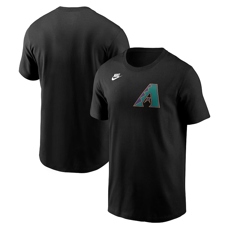 Men's Nike Black Arizona Diamondbacks Cooperstown Collection Wordmark T-Shirt