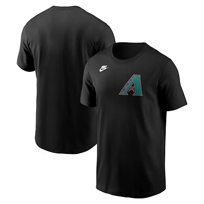 Men's Nike Black Arizona Diamondbacks Cooperstown Collection Wordmark T-Shirt