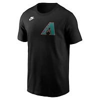 Men's Nike Black Arizona Diamondbacks Cooperstown Wordmark T-Shirt