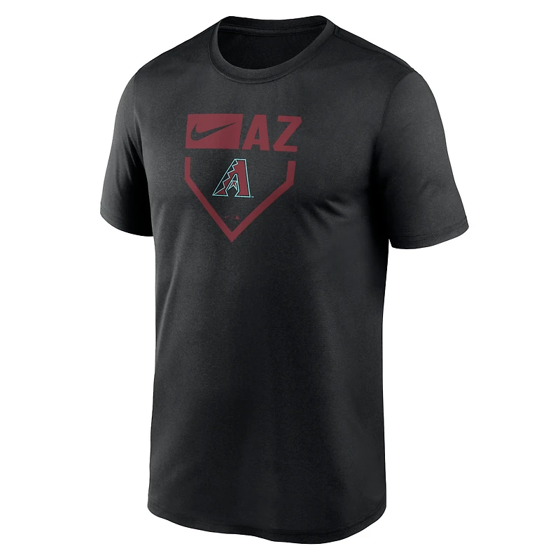 T-shirt Nike noir Arizona Diamondbacks Home Plate Icon Legend Performance pour homme