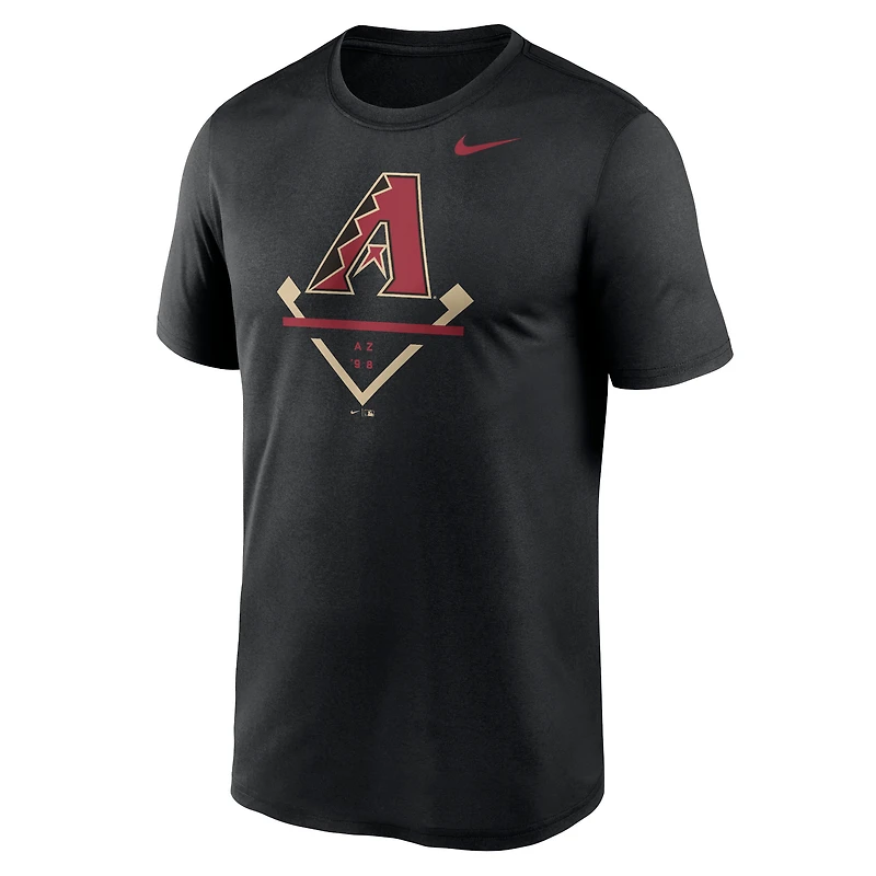 T-shirt Nike Icon Legend Dri-FIT noir pour homme, Arizona Diamondbacks