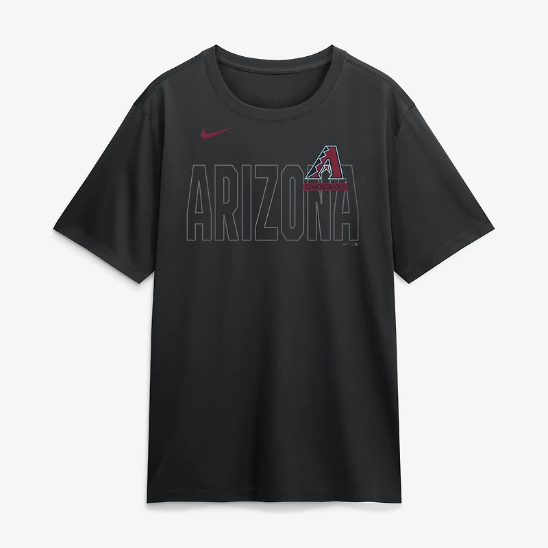 T-shirt Nike Dri-FIT noir pour homme Arizona Diamondbacks Knockout Team Legend